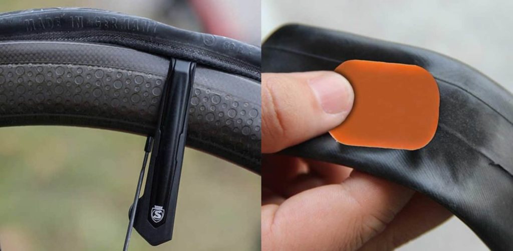 Tire lever dan patch untuk ban sepeda